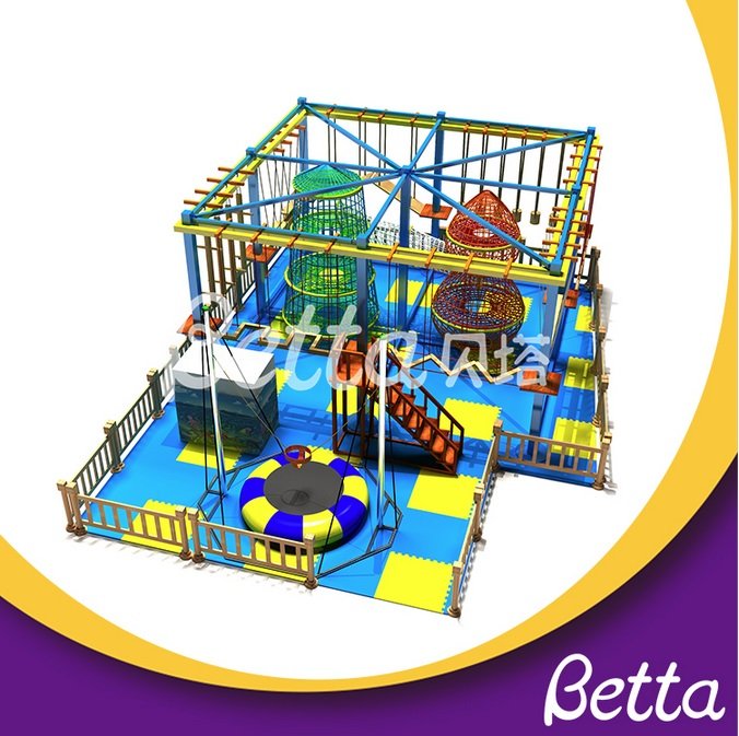 Bettaplay Various color public park toddler trampoline rope course equipment.jpg