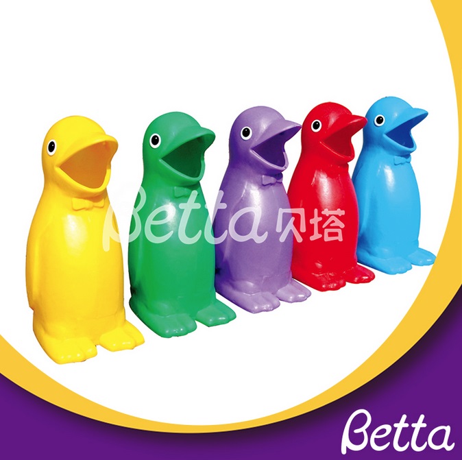 Bettaplay Professional made colorful cartoon penguin plastic waste bin.jpg