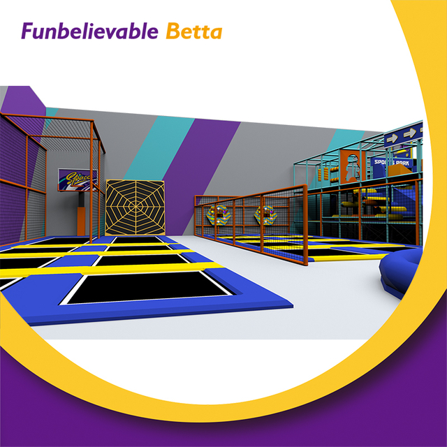 Bettaplay 868 SQM Space Theme Indoor Playground Interactive Basketball& Ninja Challenge Trampoline Park Equipment for Kids