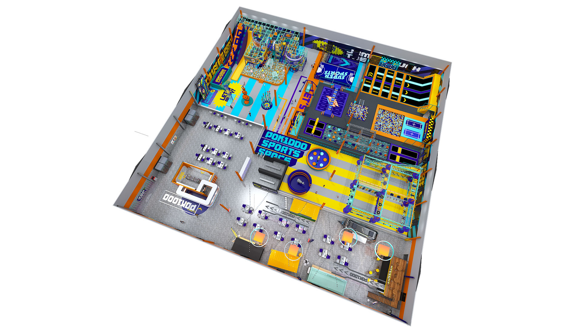 Pokiddo Commercial Indoor Amusement Park: Pizhou Project Design Case - 3000 Square Meters