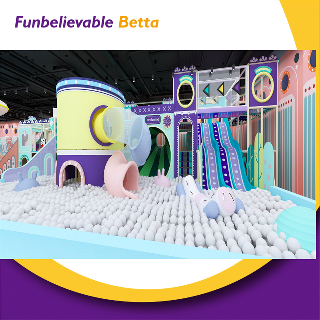 Bettaplay Hot 700㎡ Kids Soft Indoor Playground Kids Volcano Slide with Ball Pit Indoor Soft Kids Play Area
