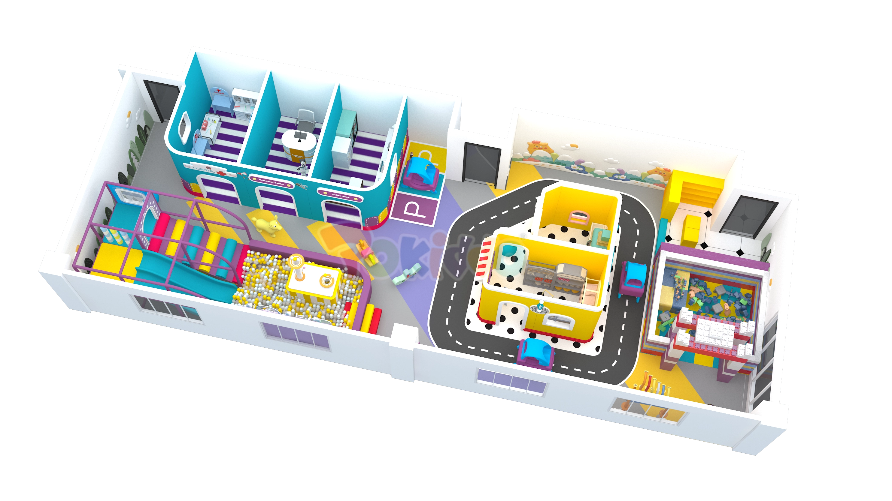 Pokiddo Kids Indoor Playground Caso real: 125sqm Kids Park en Filipinas