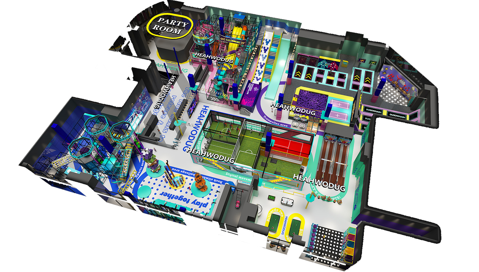 Pokiddo Commercial Indoor Amusement Park: Design Casebook Volume 2 - Xuzhou Project Design Case - 1000 Square Meters