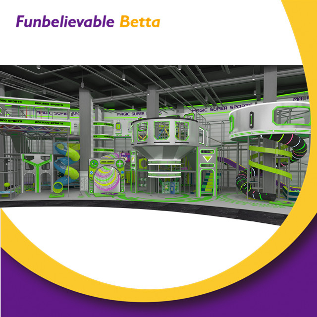 Bettaplay 1060 sqm Manufacturer Customized Large Naughty Castle Trampoline Indoor Playground Amusement Equipment 