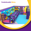 Bettaplay 550 SQM Commercial Indoor Wall Obstacle Ropes Course Playground Indoor Curved Horn Slide 