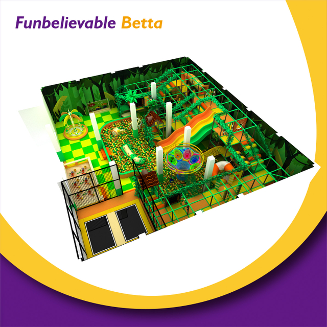BetTaplay 288㎡ Niños Equipo de parque inferior Tema de la jungla Estructura de parque infantil personalizada para niños para parques comerciales