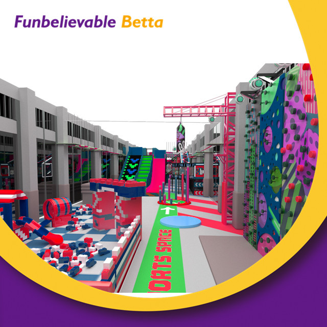 BetTaplay de 1200 metros cuadrados Diseño gratuito Diapositiva para niños Conjuntos de juegos suaves de juegos de interior
