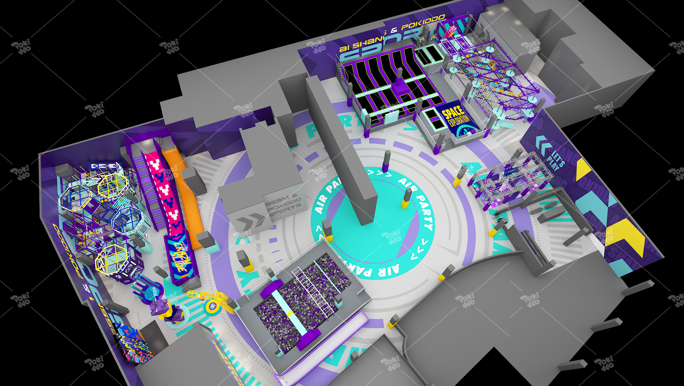 dise&ntilde;o de juegos infantiles interiores