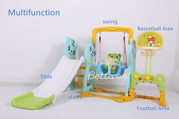 Multifunction chilren preschool plastic slide playset 