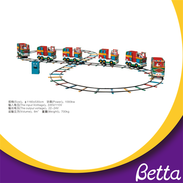 Bettaplay Funny Cartoon Electric Train with Track Amusement Park Rider