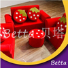 Bettaplay Safe And Comfortable Wooden Kid's Indoor Small Soft Play Sofa with Strawberry Pattern