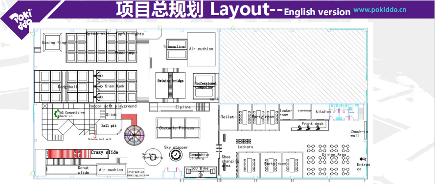indoor playground layout cad plan
