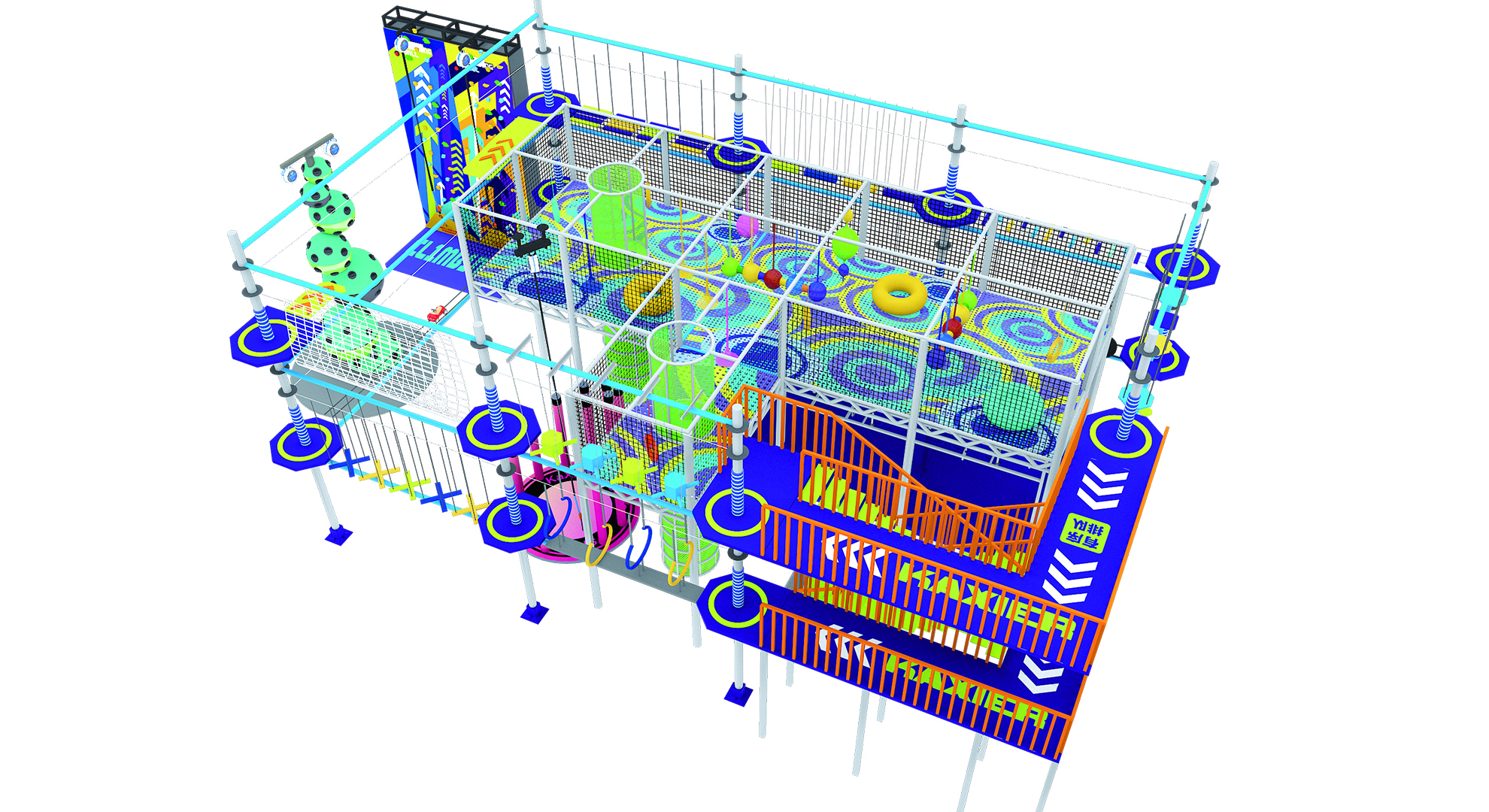 Pokiddor Indoor High-altitude Adventure Park Design Case: Project in Wuhan City, Jiangsu Province - 200 Square Meters