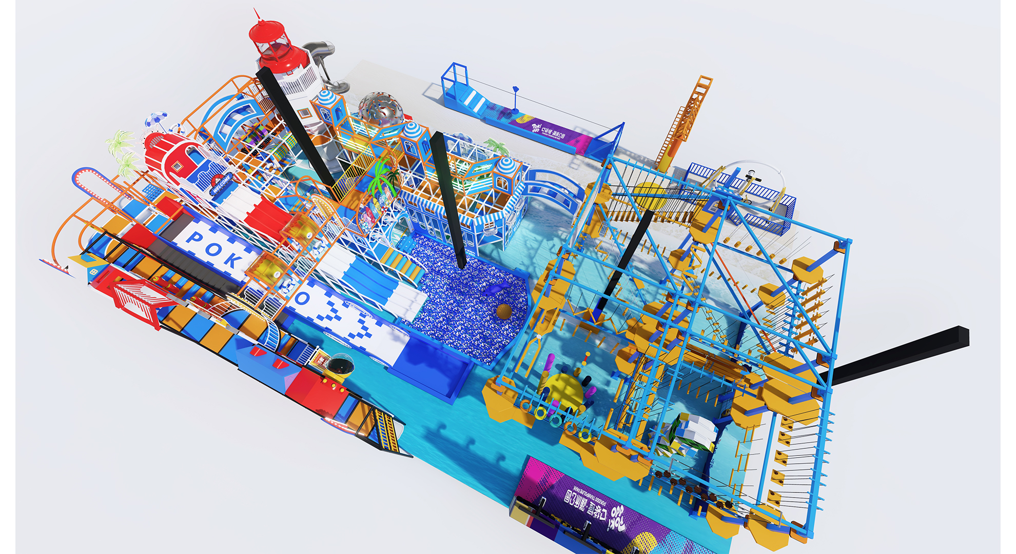 Pokiddo ​Commercial Indoor Playground Design Case: Project Design Case of Beihai Second Edition - 5,000 Square Meters