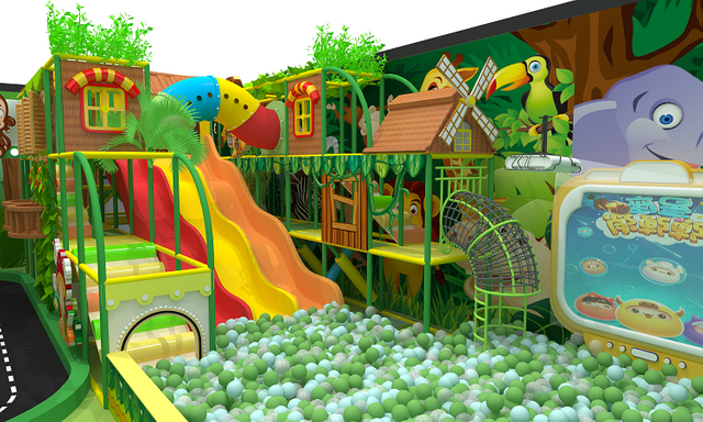 Bettaplay 304SQM Green Commercial Indoor Playground New Design Soft Foam Play for Amusement Park Shopping Mall Kindergarten