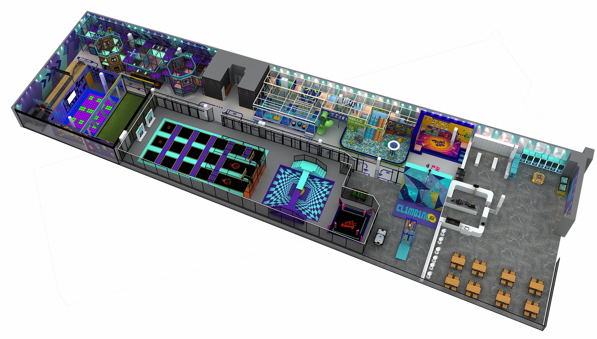 Pokiddo Commercial Indoor Amusement Park: Design Casebook Volume 3 - Spain Project Design Case - 1500 Square Meters