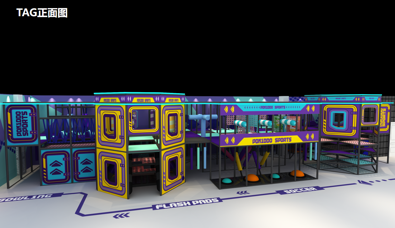 Interior amusement park design illustration