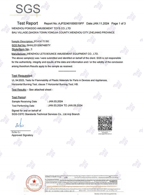 Pipe Casing Flame Retardancy Test Report