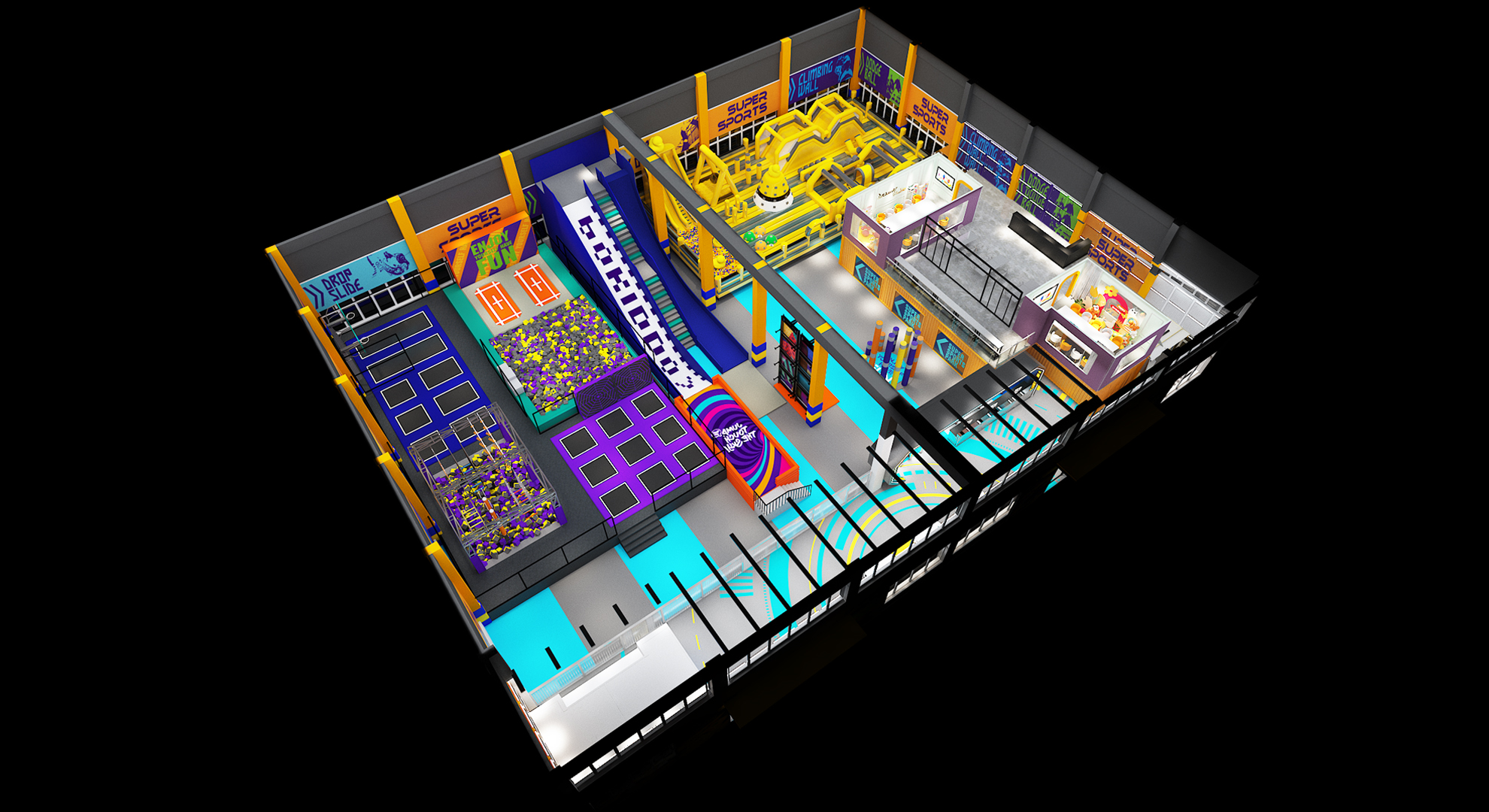 Pokiddo ​Commercial indoor playground Design Case: Project design case of ZouCheng - 1,500 square meters