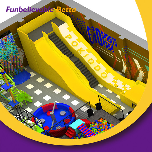 1368 Sqm High-Quality Interactive Indoor Playground with LED Slide Perfect for Kids Playgrounds And Activity Centers