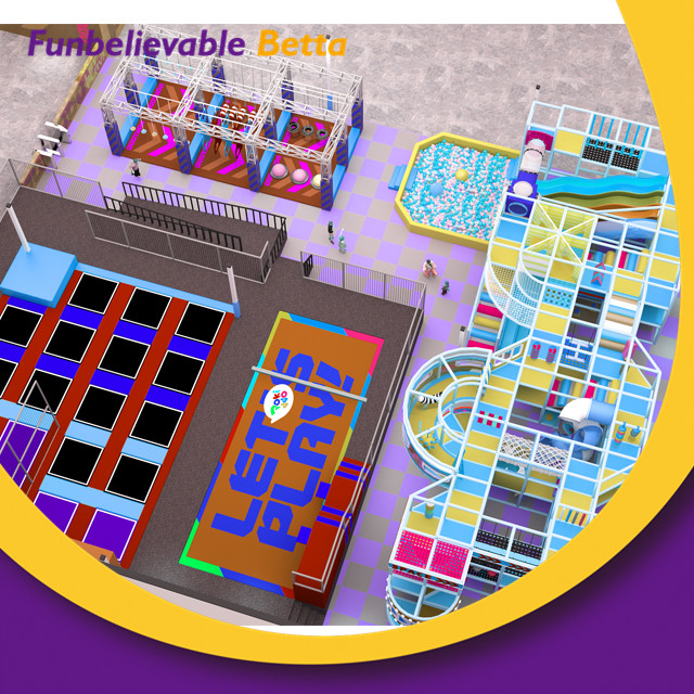 1600sqm Professional Safe Eco-friendly Soft Kids Indoor Playground Equipment for Children with Custom Themed Slides