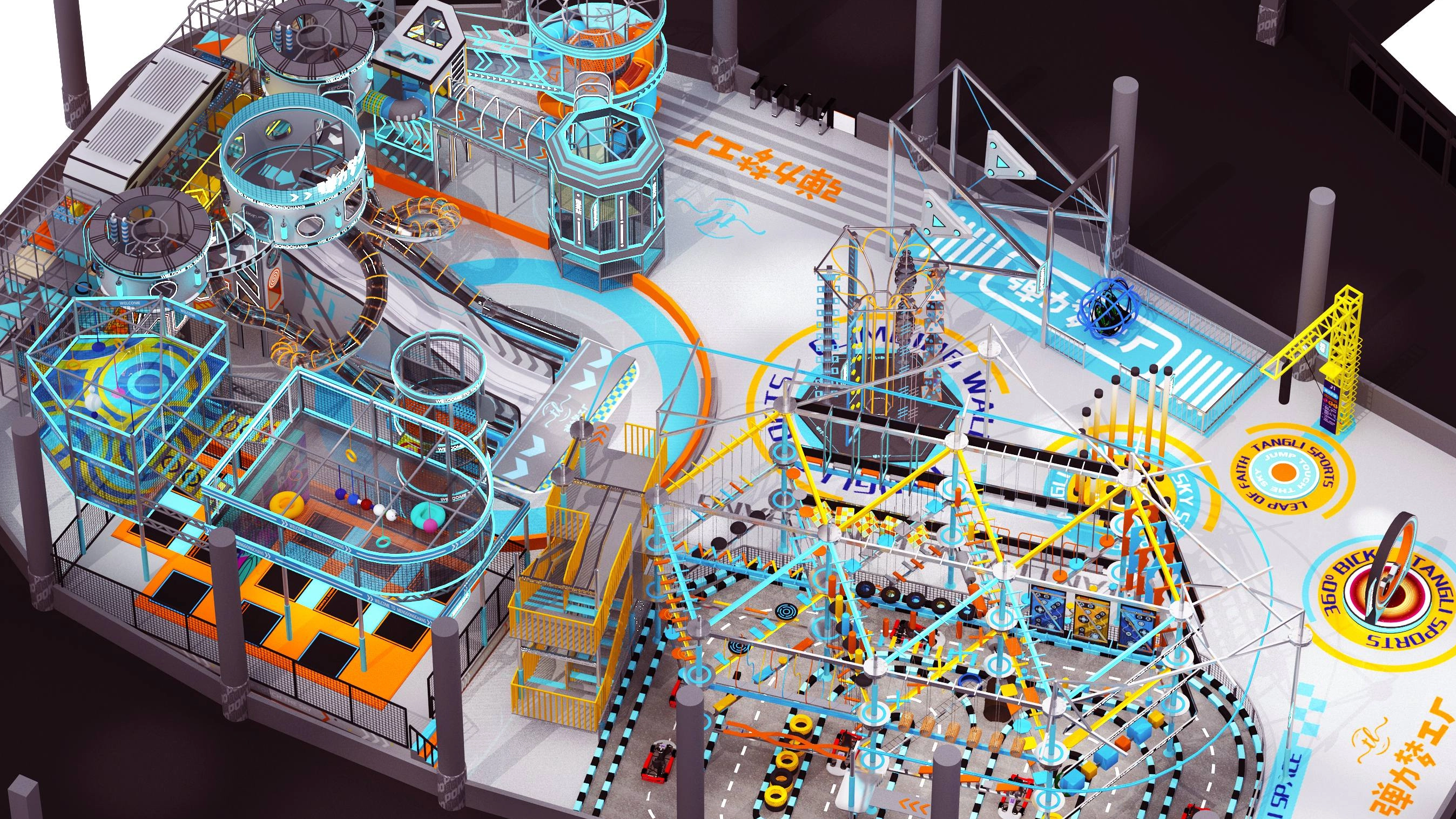 Pokiddo Design Case Study:3600 Sqm Indoor Adventure & Sports Park in Haikou