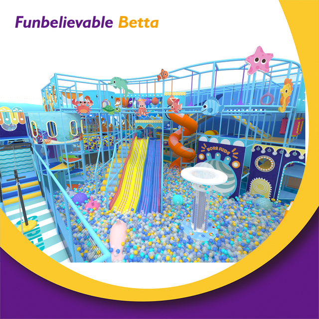 Bettaplay 1000 SQM Marine Blue-Themed Kids Play Area Indoor Playground Climbing Elevated Exploration Experience Sea Creatures