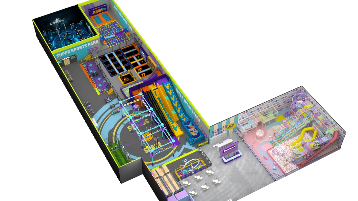 Pokiddo Real Design Case Study: A 2380m² Multi-Activity Indoor Playground in Jiaozuo, China