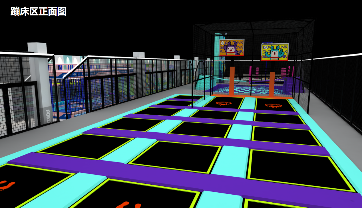 Interior amusement park design illustration