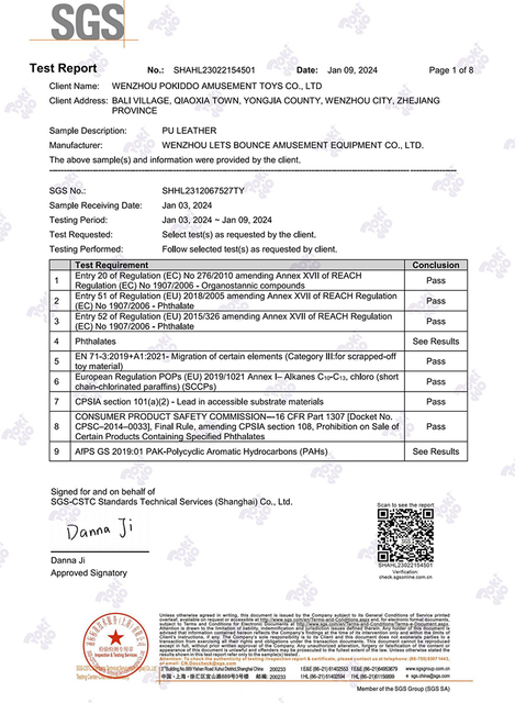PU Leather Chemical Test Report