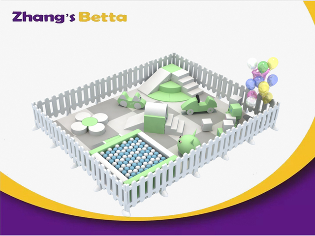 Indoor Soft Play Mat Equipment Set with Fence Package Soft Play Equipment Kid's Indoor