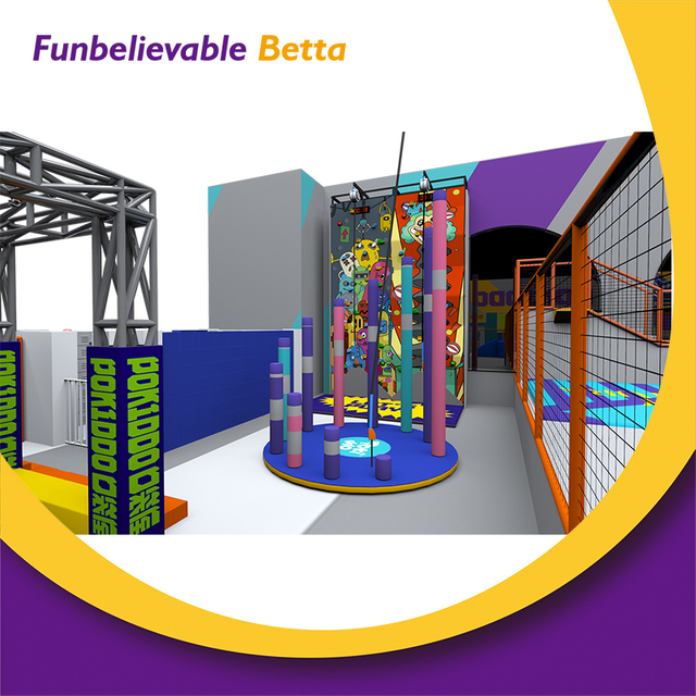 Bettaplay 868 SQM Space Theme Indoor Playground Interactive Basketball& Ninja Challenge Trampoline Park Equipment for Kids