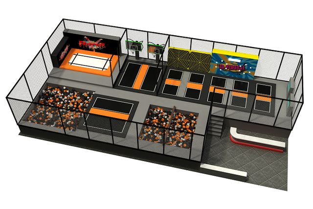 Bettaplay 250SQM Customized Color Safe Indoor Trampoline Park Equipment Playground Kids Zone