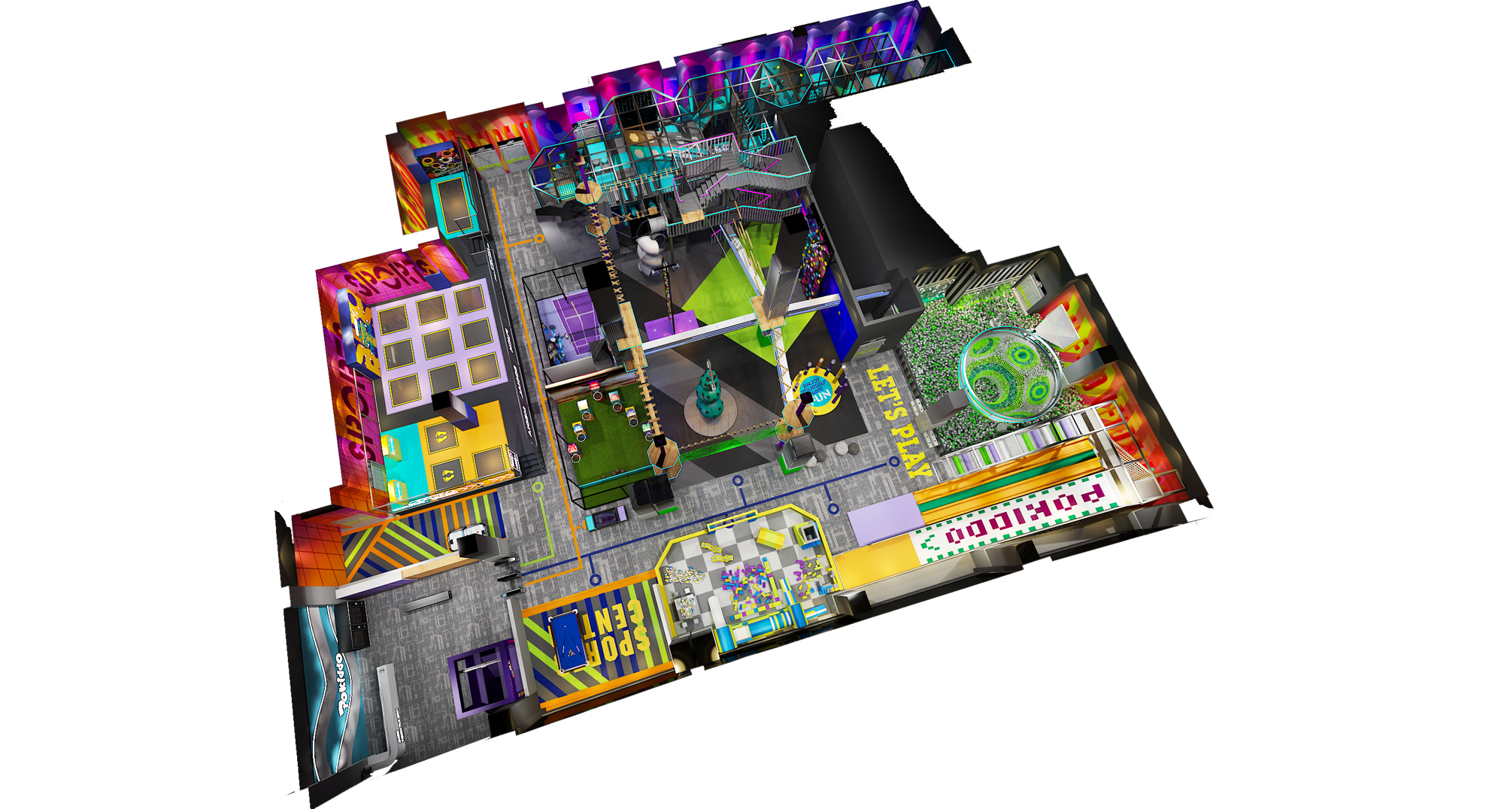 Pokiddo ​Indoor Sports Park Commercial Design Case: ShuYang Project - 1800 Square Meters