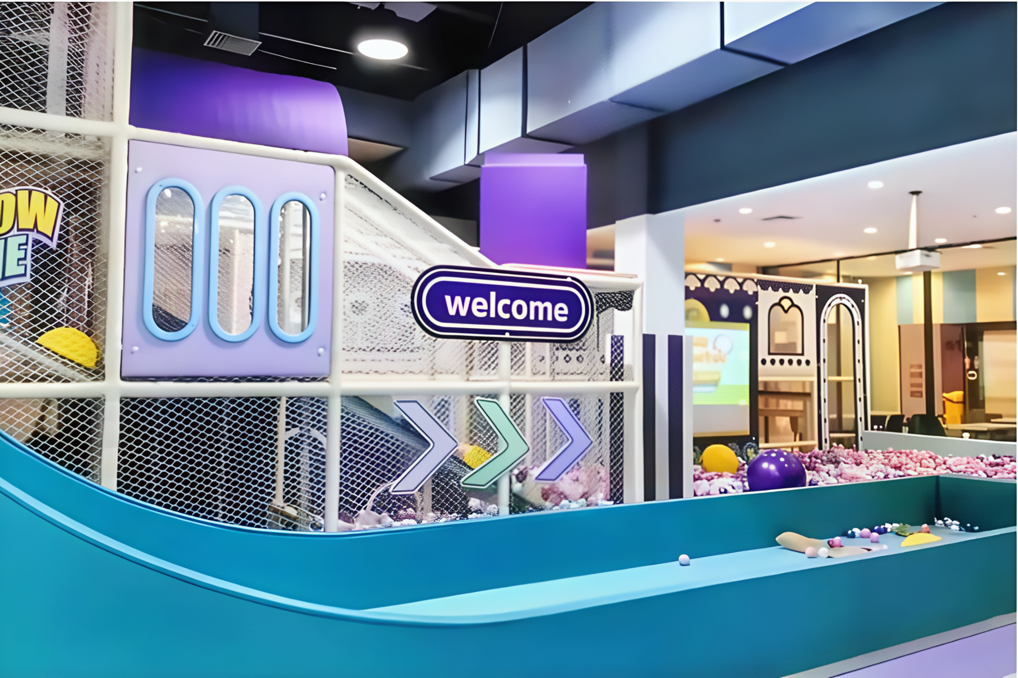 Interior amusement park real photo