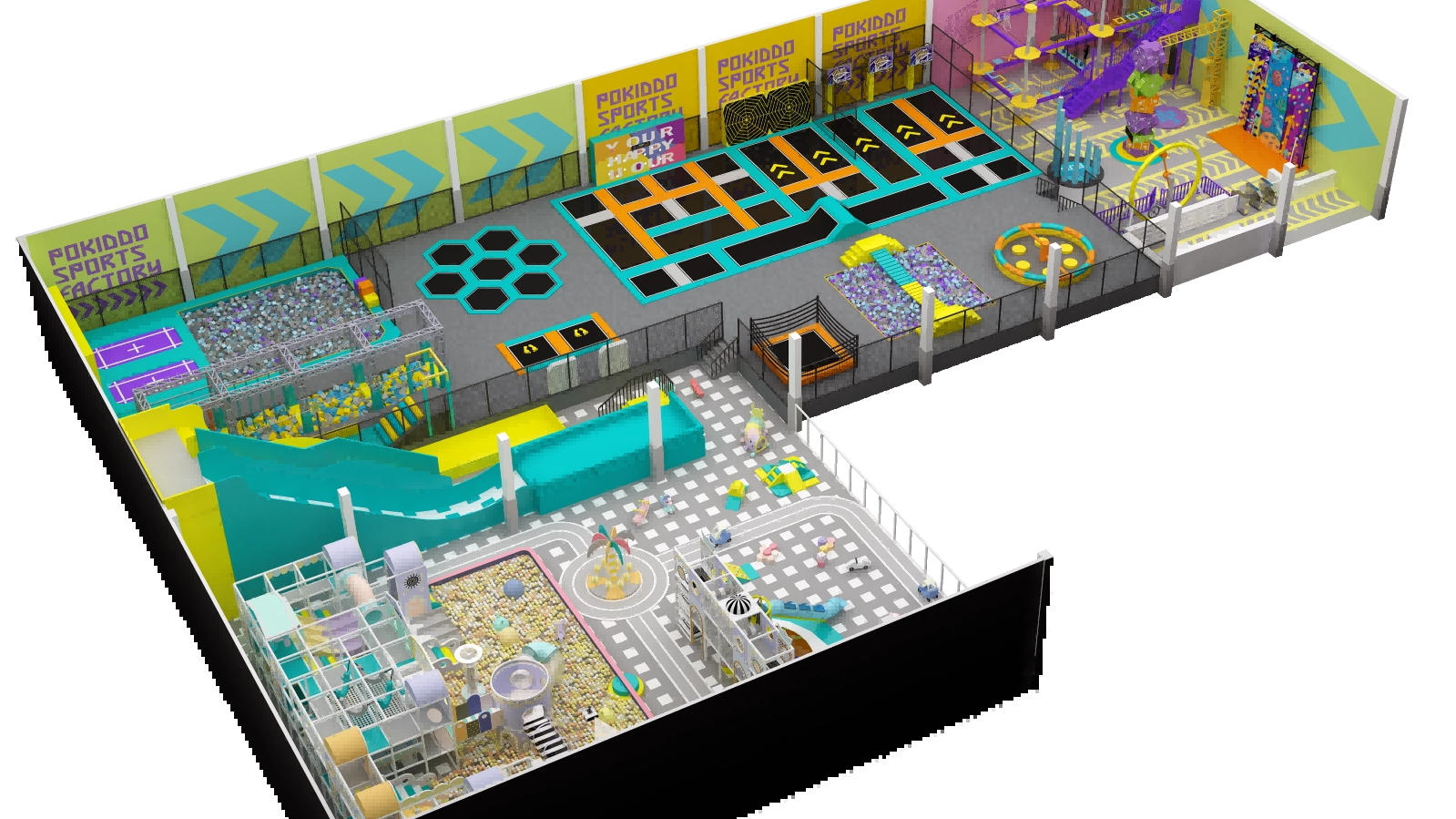 Pokiddo Real Design Case Study: A 1900 Sq.m Innovative Indoor Playground Design in India