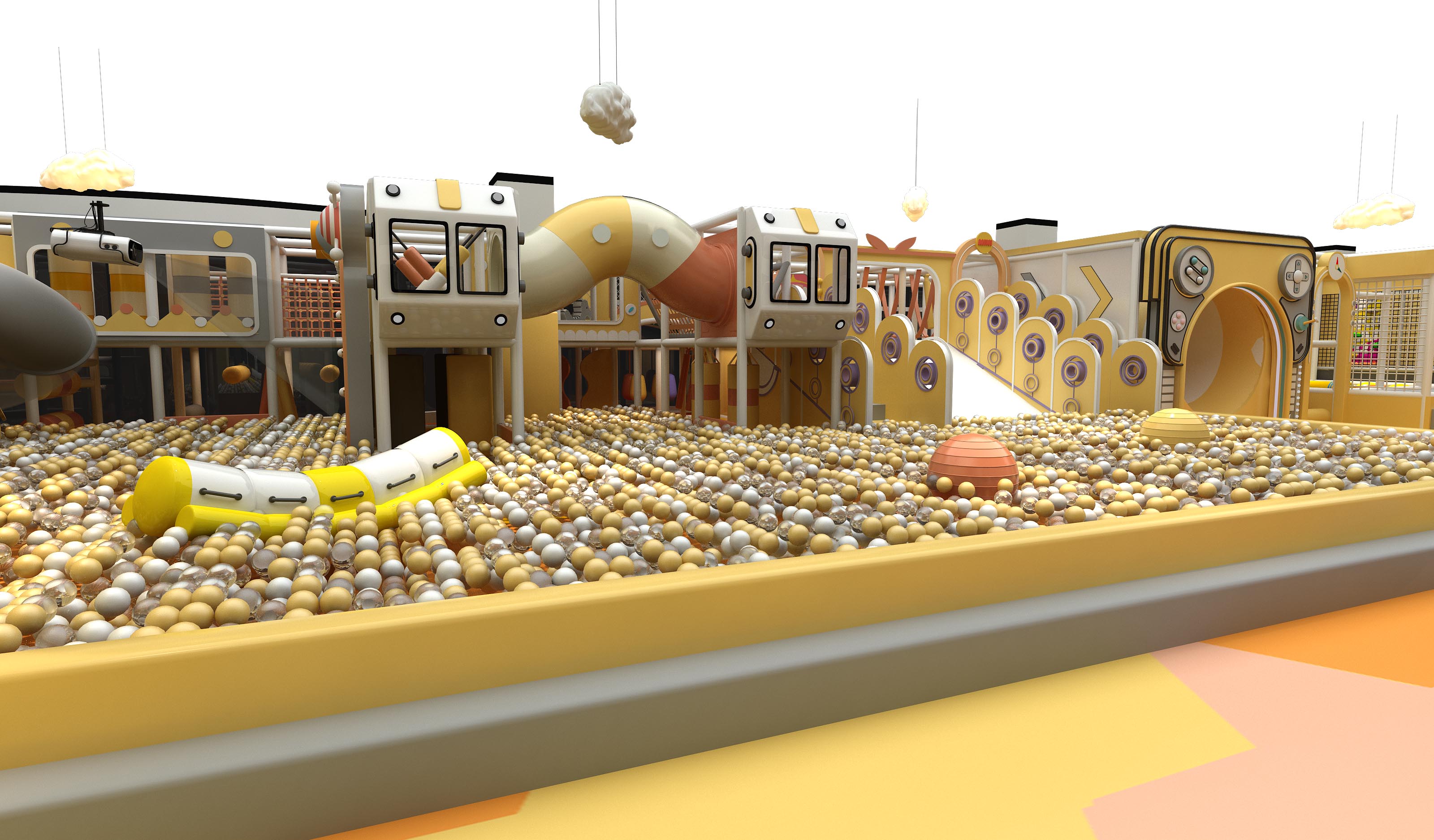 Interior amusement park design illustration