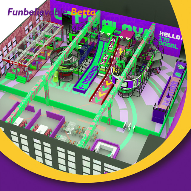 2000 Sqm Large Glow LED Slide Indoor Playground Equipment Commercial Soft Play Center Kids Indoor Playground on Sale