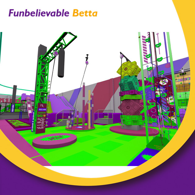 3600 Sqm Commercial Adventure Park Customized Kids Indoor Playground Equipment With Trampoline Park