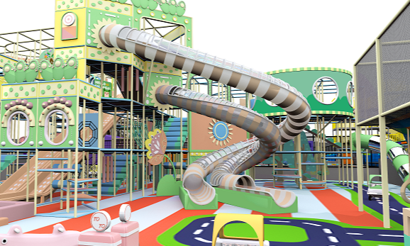BetTaplay 4500SQM Equipo de parque inferior comercial de juego suave Comercial, incluida Mazes Kids Zone para la venta