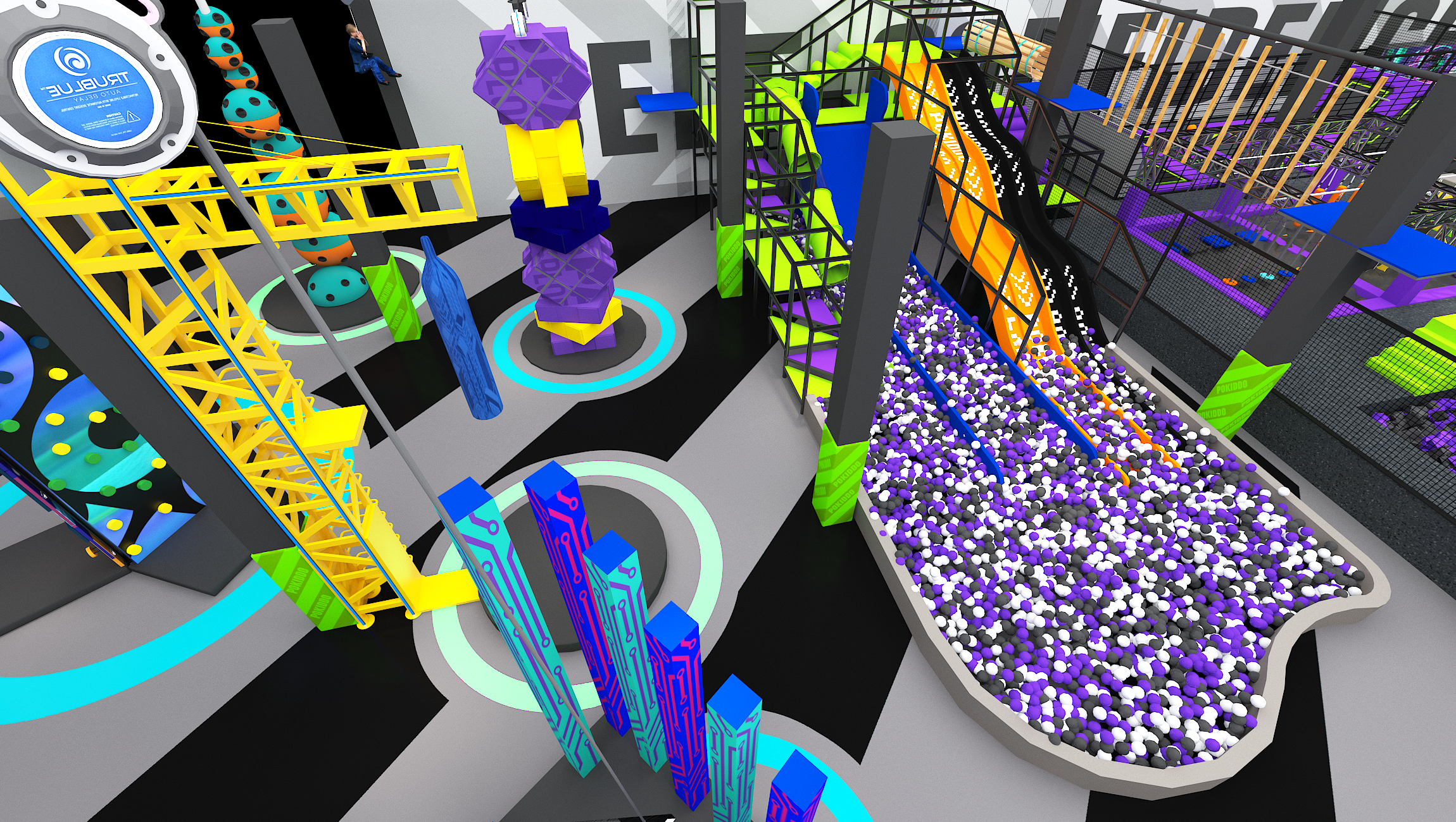 The effect drawing of the indoor sports park
