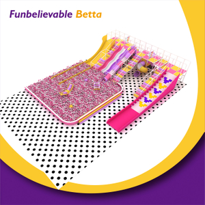 Bettaplay 400㎡ Kids Playground Area multy Slide Combination Big Ball Pit Happy Kids Indoor Playground Equipment for Shopping Mall