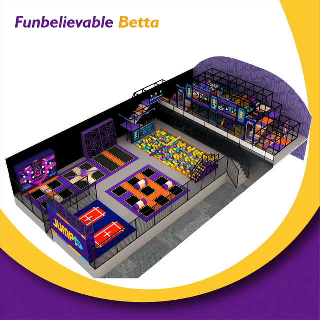 BetTaplay 310㎡ Equipo de parque inferior Parque Trampolín Trampolín Niños Zona de salto Parque de diversiones con estructura de parque infantil suave