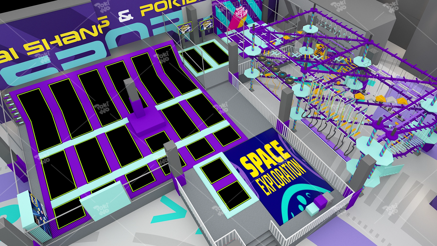 Shenyang Zhongjie Wuyue Aishang Pokiddo Sports City 4000㎡: dos veteranos de la industria, una empresa conjunta de marca