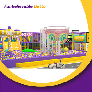 BetTaplay 570M² Comunicy cómodo parque de diversiones para niños en interiores con instalaciones de escalada redes de cuerda y piscina de pelota para todas las edades