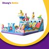 Inflatable Rainbow Jumping Bouncy Castle Water Slide with Pool