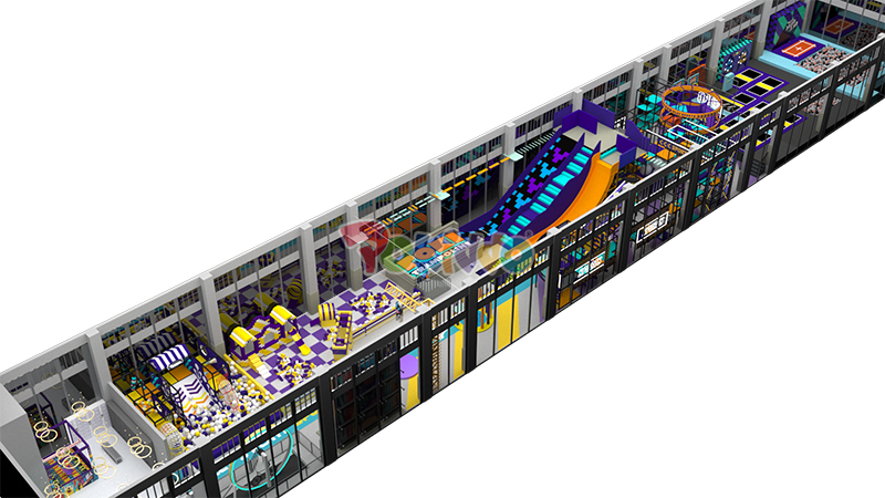 POKIDDO 1200sqm Indoor Amusement Park Design Case: Diverse Zones for Families & Youths