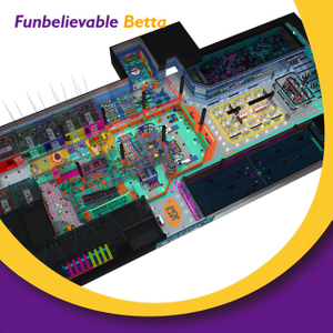 Bettaplay 3995 Sqm Large Kids Indoor Playground Maze Ninja Indoor Kids Children Playground Equipment Good Big Slide Swing Manufacturers