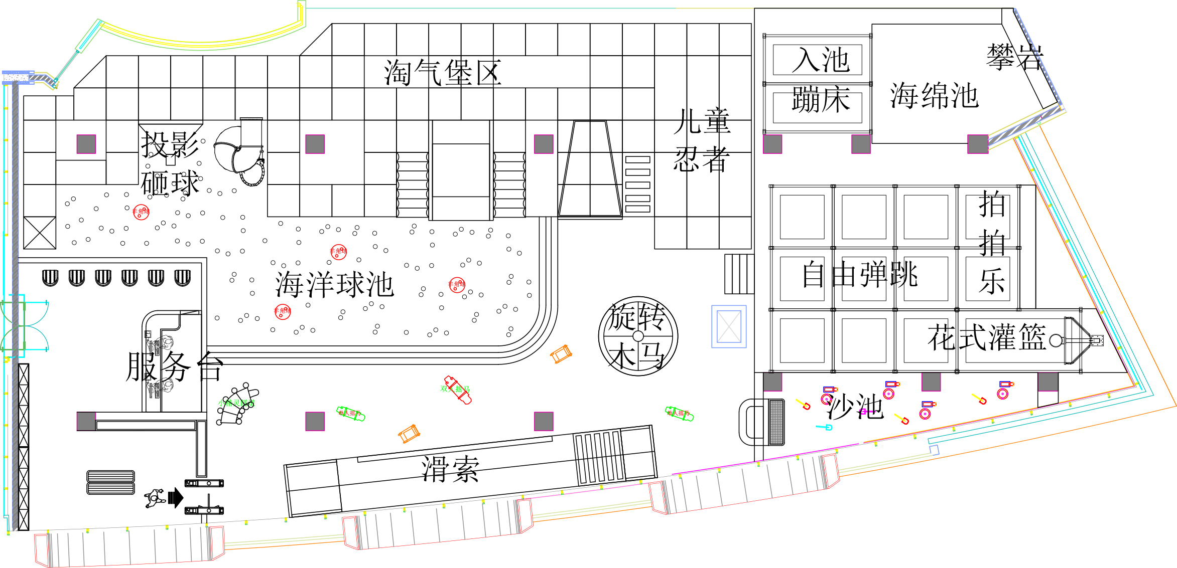 Indoor Amusement Park Planning Map