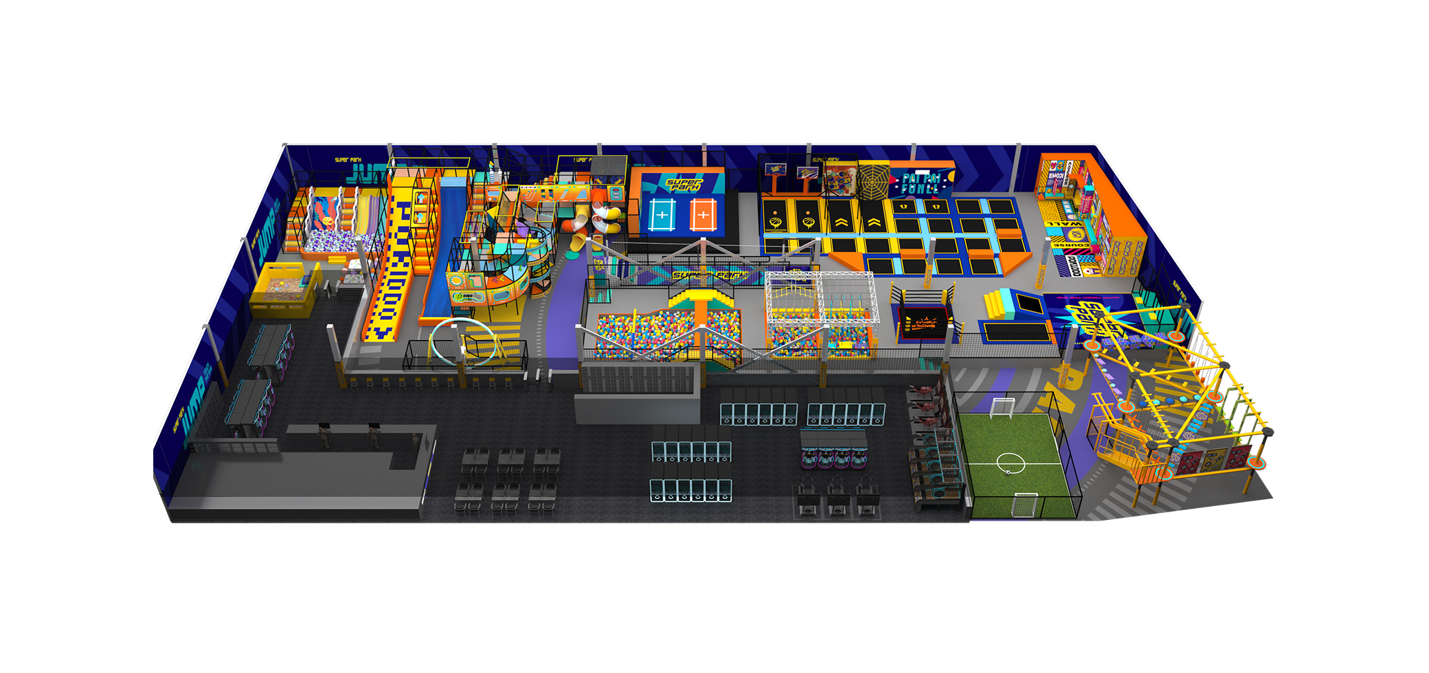 Pokiddo Indoor Sports Park Design Case: Project in Spain - 1500 Square Meters